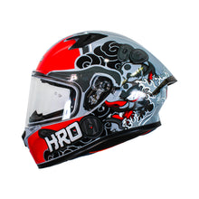 Cargar imagen en el visor de la galería, CASCO HRO 523DV HOKUSAI | GRIS/ROJO VISOR TRAN | SKU: HRO-523-HOKUSAIRJ-#