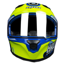 Cargar imagen en el visor de la galería, CASCO HRO 523DV HOKUSAI | AZUL/AMARILLO VISOR TR | SKU: HRO-523-HOKUSAIAM-#