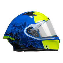 Cargar imagen en el visor de la galería, CASCO HRO 523DV HOKUSAI | AZUL/AMARILLO VISOR TR | SKU: HRO-523-HOKUSAIAM-#