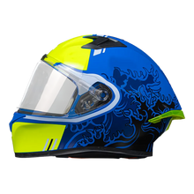 Cargar imagen en el visor de la galería, CASCO HRO 523DV HOKUSAI | AZUL/AMARILLO VISOR TR | SKU: HRO-523-HOKUSAIAM-#
