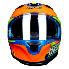 Cargar imagen en el visor de la galería, CASCO HRO 523DV HOKUSAI | AZUL/NARANJA VISOR TR | SKU: HRO-523-HOKUSAIAZ-#