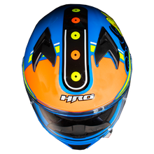 Cargar imagen en el visor de la galería, CASCO HRO 523DV HOKUSAI | AZUL/NARANJA VISOR TR | SKU: HRO-523-HOKUSAIAZ-#