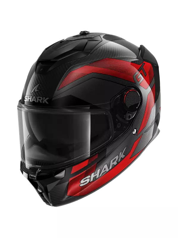 CASCO SPARTAN GT PRO RITM CARBON BLACK RED SKU HE1355EDRU Shark Helmets Mexico